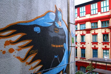Raymond Sagapolutele; A crime on every corner; Batman waits for the next evil doer from his lofty perch on Lorne Street